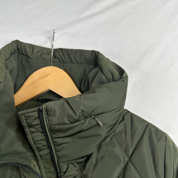 Ellen Tracy Women's Cinch Waist‎ Quilted Jacket Olive Green Size Small - Picture 11 of 11